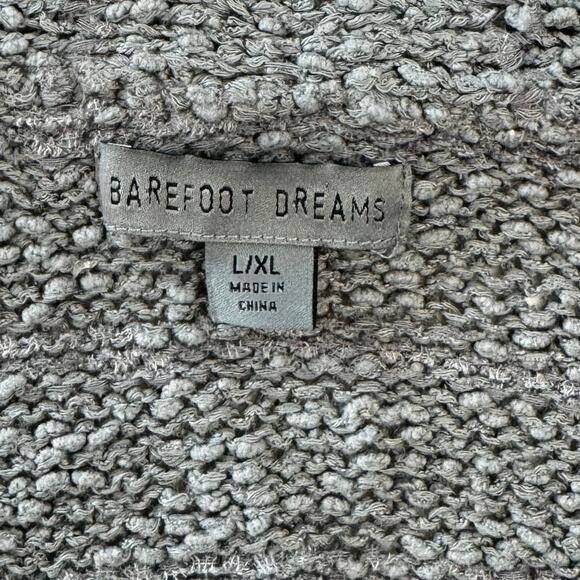 Barefoot Dreams Boucle Shadow Stripe Cardigan Sweater Dolphin Blue L/XL - Picture 9 of 10